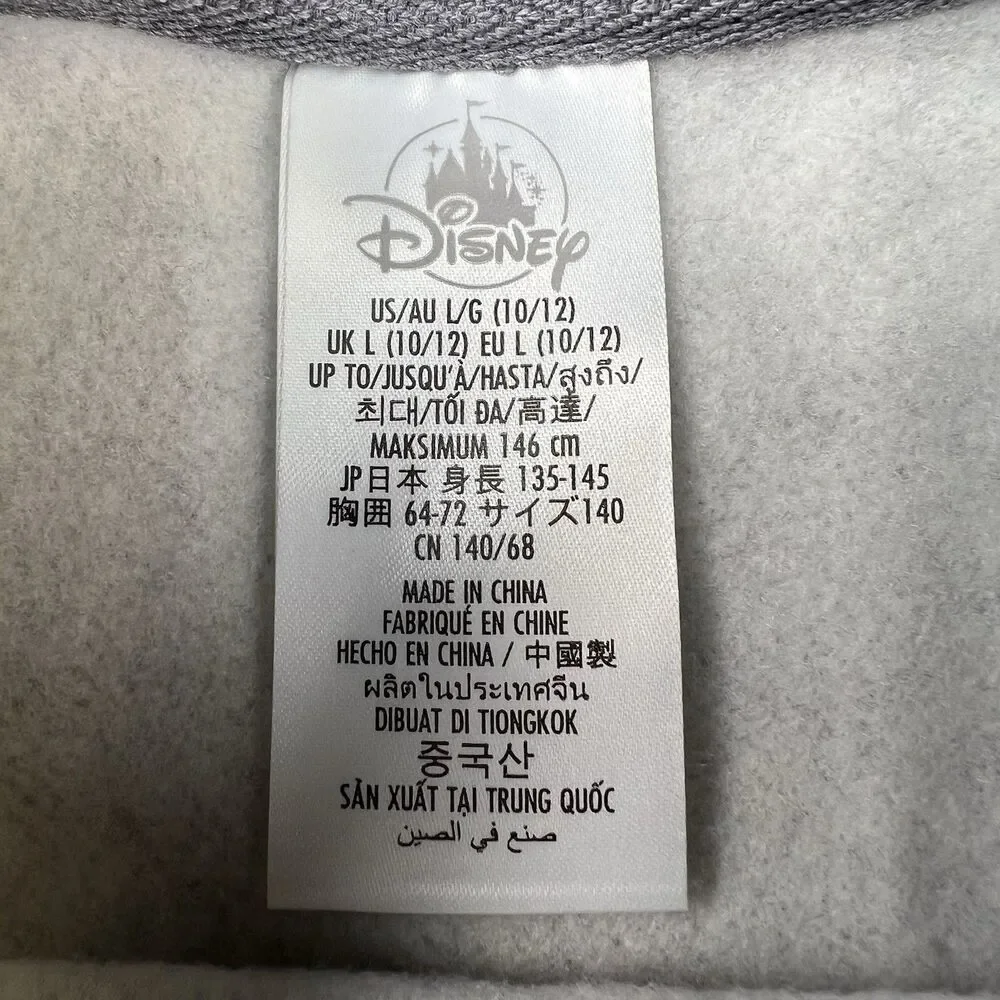 Disney Store Kids Gray Mickey Mouse‎ Sweatshirt Cotton Pullover Size Large